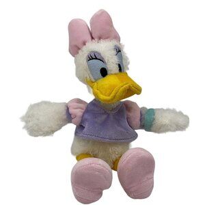 Walt Disney World Theme Park Plush Daisy Duck Pastel Pink Purple Stuffed Animal